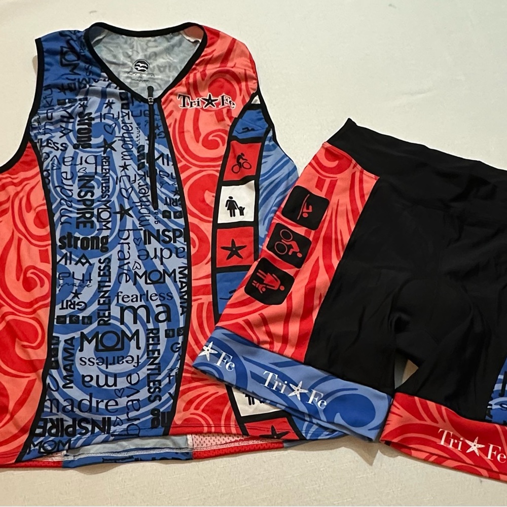 Zoca Triathlon Mom Set XL Strong Mom Graphic Cycling Kit